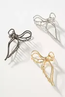 Metal Bow Hair Claw Clips, Set of 3