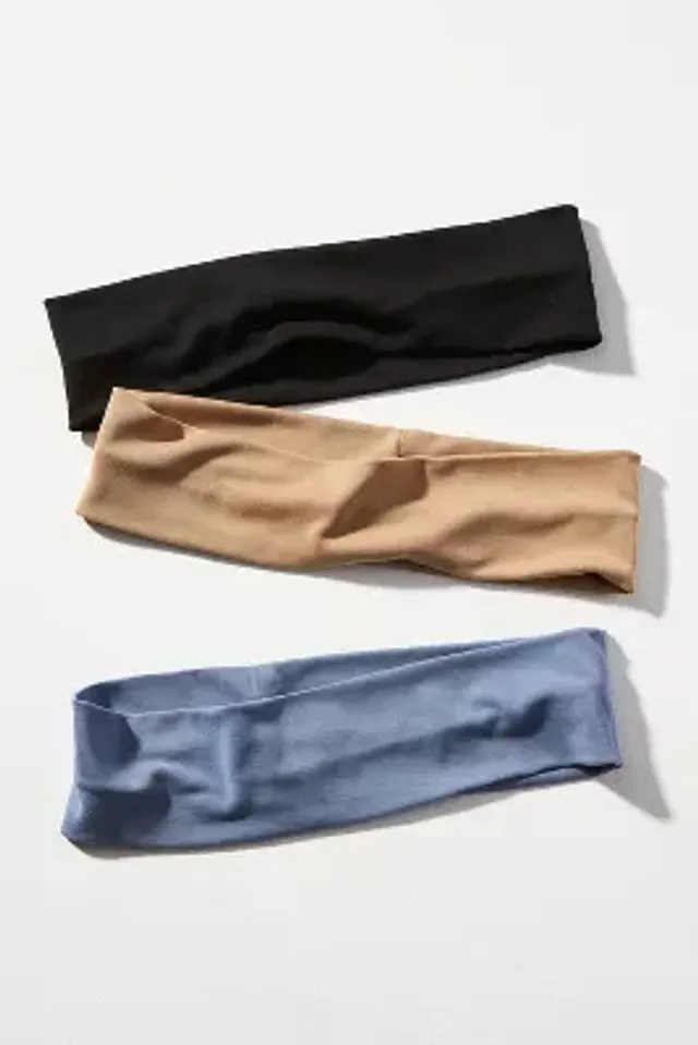 Solid Stretch Headbands, Set of 3