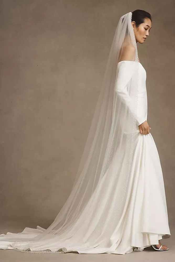 Willowby by Watters Nala Scoop-Neck Long-Sleeve Wedding Gown