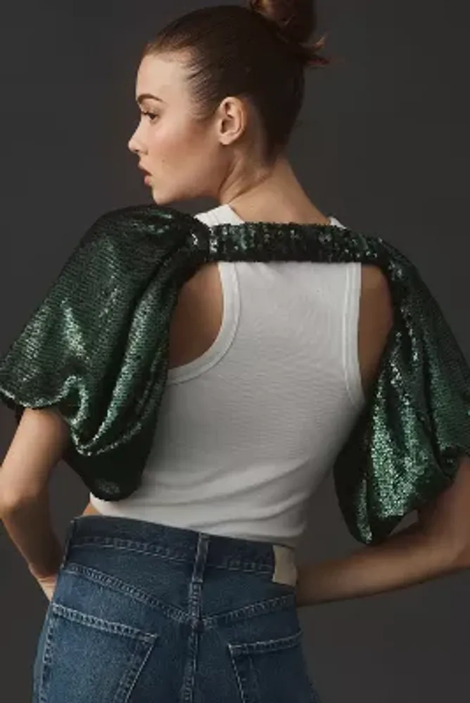 By Anthropologie Sequin Sleeves