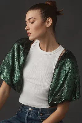 By Anthropologie Sequin Sleeves