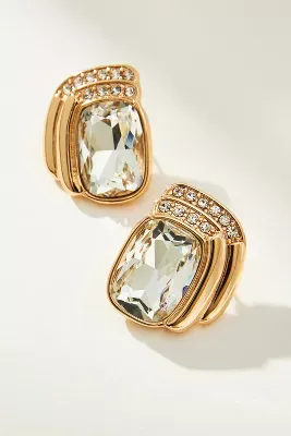 The Restored Vintage Collection: Ribbed Crystal Post Earrings