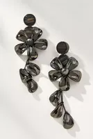 Floral Metal Drop Earrings