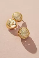 Small Pavé Huggie Earrings