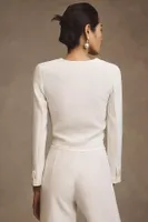 Moda Zeta Lindsey Long-Sleeve Front-Knot Cutout Top