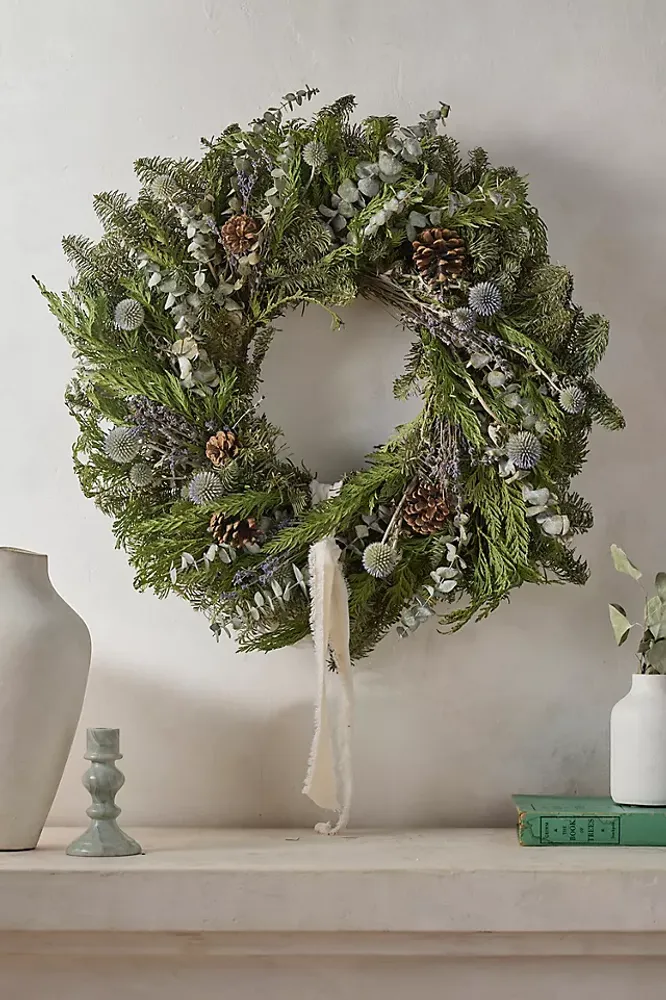 Fresh Evergreen, Lavender + Eucalyptus Wreath