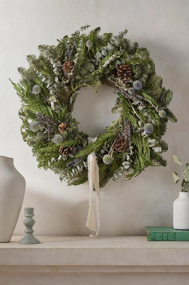 Fresh Evergreen, Lavender + Eucalyptus Wreath