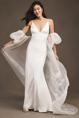 Jenny Yoo Giselle Puff-Sleeve Bridal Cape