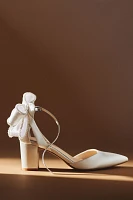 Bella Belle Molly Pearl Bow Block Heels