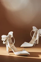 Bella Belle Molly Pearl Bow Block Heels