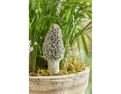 Morel Mushroom Concrete Stake