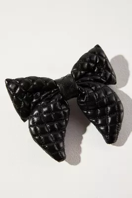 Quilted Puffy Bow Clip