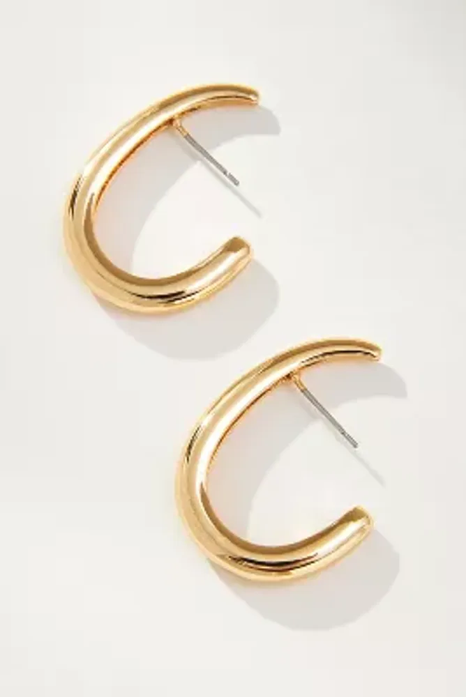 Front-Facing Huggie Hoop Earrings