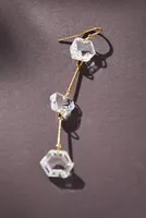 Triple-Crystal Drop Earrings