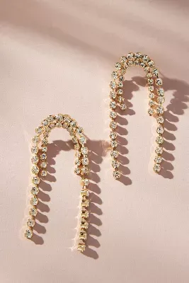 Crystal U-Drop Earrings