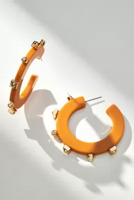 Smith & Co. Jewel Design Solid Hoop Earrings