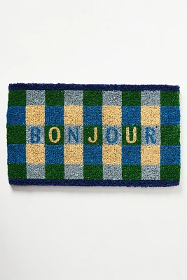 Bonjour Gingham Doormat