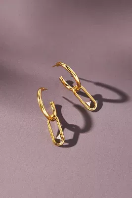Paperclip Huggie Earrings