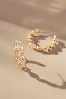 Crystal Shapes Open Hoop Earrings