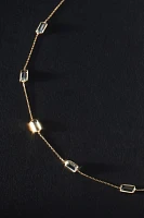 Aquamarine Baguette Necklace