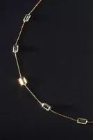 Aquamarine Baguette Necklace