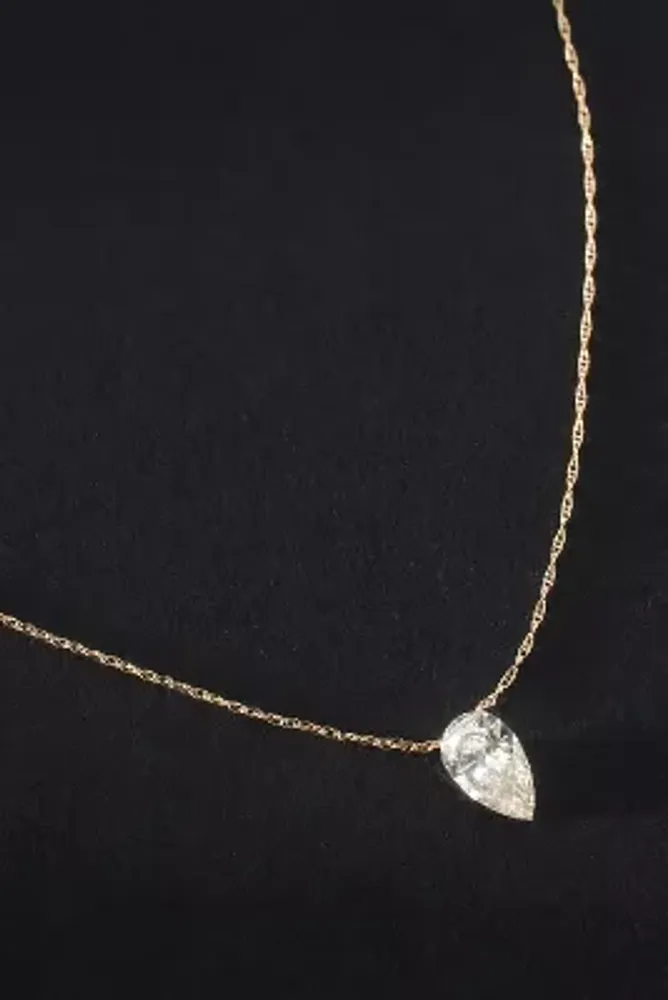 Pear-Shaped Diamond Necklace