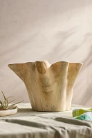 Teak Root Ruffled Bowl Planter