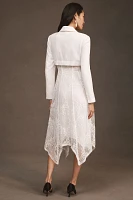 BHLDN Riley Long-Sleeve Lace Midi Blazer Dress