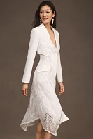 BHLDN Riley Long-Sleeve Lace Midi Blazer Dress