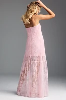 BHLDN Anna Strapless Sheer Lace Maxi Dres