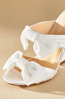 Dee Ocleppo Burgundy Satin Bows Mule Sandals