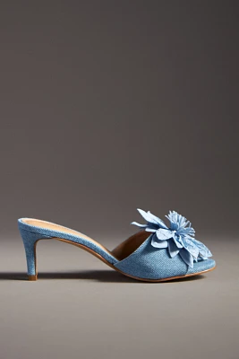 By Anthropologie 3D Floral Kitten Heels