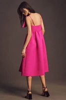 Sachin & Babi Sloane Asymmetrical Bow Taffeta A-Line Midi Dress