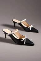 Maeve Bow Kitten-Heel Mules