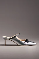 Maeve Bow Kitten-Heel Mules