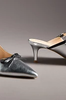 Maeve Bow Kitten-Heel Mules