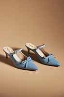 Maeve Bow Kitten-Heel Mules