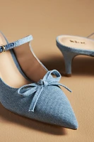 Maeve Bow Kitten-Heel Mules