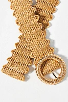 Stretch Shimmer Raffia Belt