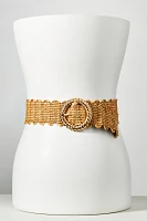 Stretch Shimmer Raffia Belt