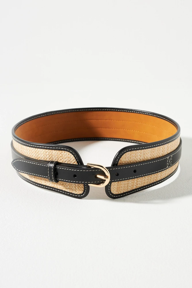 Textured Wide Waist Belt