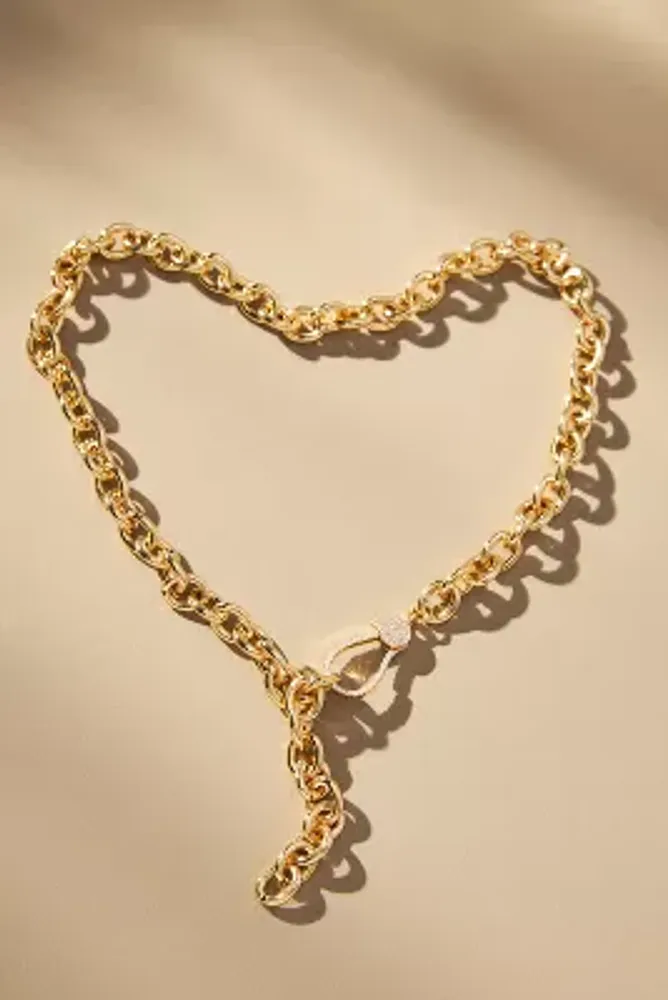 Large Pavé Link Chain Necklace