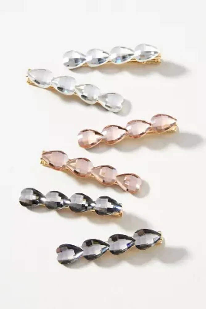 Crystal Bobby Pins, Set of 6