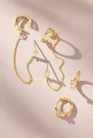 Chain Huggie Hoop Earrings, Set of 2