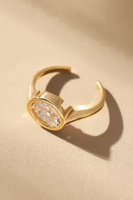 Round Crystal Cocktail Ring