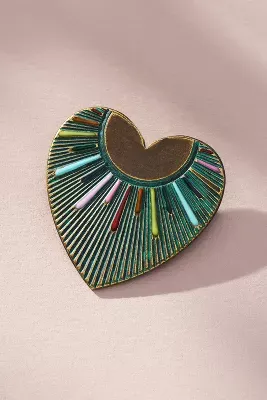 Tova Colorful Heart Brooch