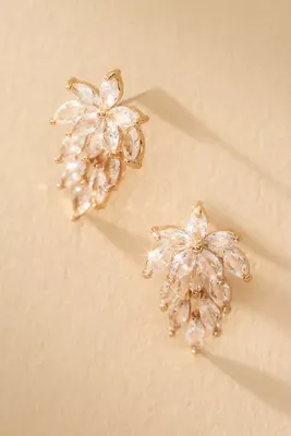 Crystal Cluster Post Earrings