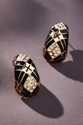 The Restored Vintage Collection: Pavé Enamel Earrings