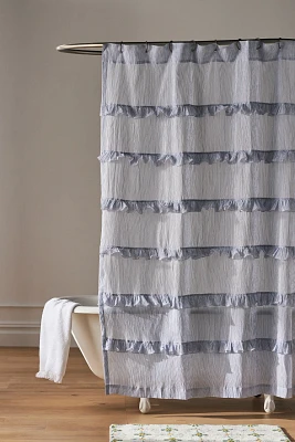 Ruffle Stripe Shower Curtain