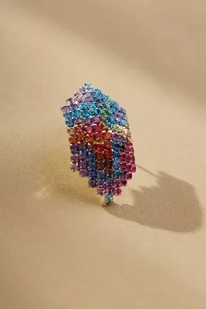 Disco Crystal Post Earrings